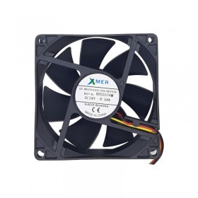 Xmer 8025S24H, 80x80x25mm 24VDC 0.16A (0.20A Max) 3200rpm 3 Kablolu Fan