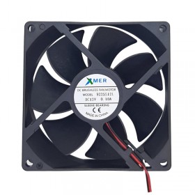 Xmer 9225S12L, 92x92x25mm 12VDC 0.08A 2000rpm 2 Kablolu Fan
