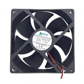 Xmer 9225S12H, 92x92x25mm 12VDC 0.20A 2800rpm 2 Kablolu Fan