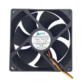 Xmer 9225S24H, 92x92x25mm 24VDC 0.13A 3500rpm 3 Kablolu Fan