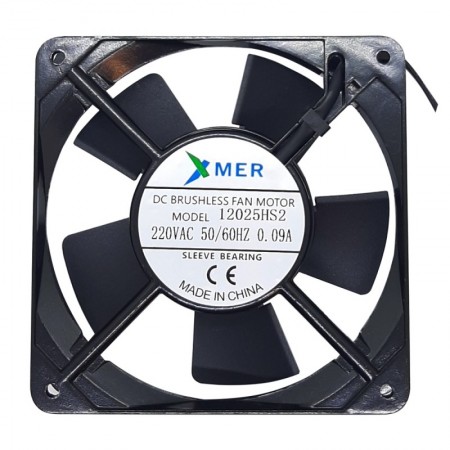 Xmer 12025HS2, 120x120x25mm 220VAC 0.09A 2 Kablolu Fan