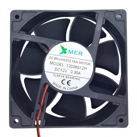 Xmer 12038S12H, 120x120x38mm 12VDC 0.15A 2000rpm 2 Kablolu Fan
