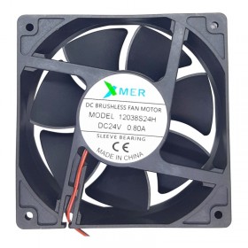 Xmer 12038S24H, 120x120x38mm 24VDC 0.22A 2800rpm 2 Kablolu Fan
