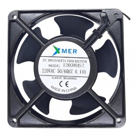 Xmer 12038HS2, 120x120x38mm 220VAC 0.14A 2 Kablolu Fan