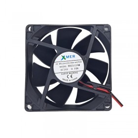Xmer 8025S24M, 80x80x25mm 24VDC 0.10A 3000rpm 2 Kablolu Fan