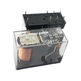 HLS-14F3L, 24VDC 5A 8 Pin Çift Kontak Röle