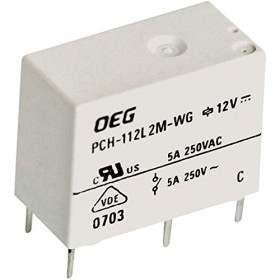 PCH-112L2, 12VDC 5A SPTS (1 Form A) Röle