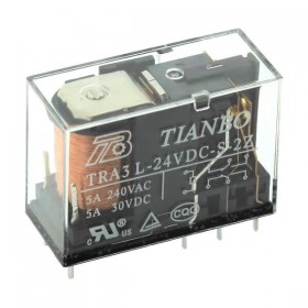 TRA3-L-24VDC-S-2Z, 24V 5A DPDT (2 Form C) Röle