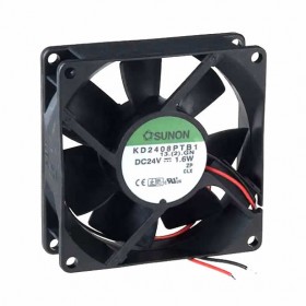 KD2408PTB1, 80x80x25mm 24VDC 1.8W 2 Kablolu Fan