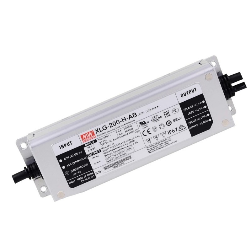 XLG-200-H-AB, 200WSabit Güç, Dimedilebilir Led Sürücü, MeanWell