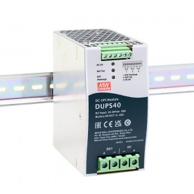 DUPS40, 24-29VDC 40A Ray Tipi Kesintisiz UPS Modül, MeanWell
