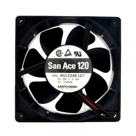 9G1224E107, 120x120x38mm 24VDC 0.34A 2 Kablolu Fan