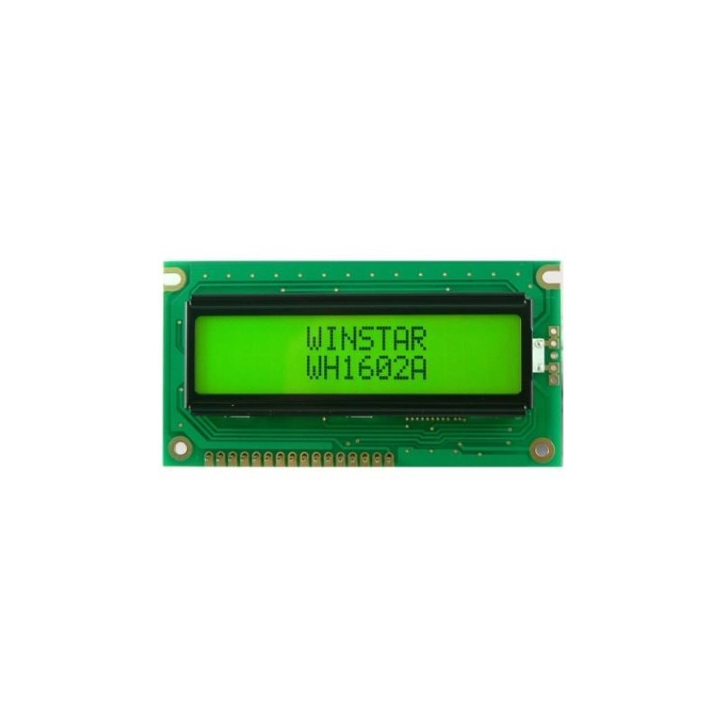 Winstar WH1602A-YYH-CTK, 2x16 Karakter Yeşil LCD, 84x44x13.2mm, Yeşil