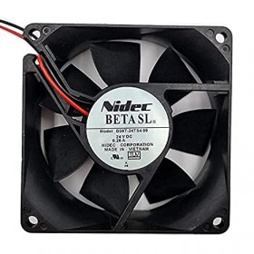 D08T-24TS4-09, 80x80x25mm 24VDC 0.26A 2 Kablolu Fan