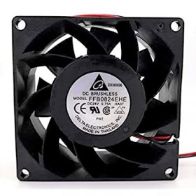FFB0824EHE, 80x80x38mm 24VDC 0.75A 2 Kablolu Fan