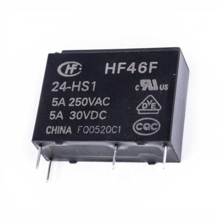 HF46F/24-HS1T, 24VDC 5A SPST-NO (1 Form A) Röle
