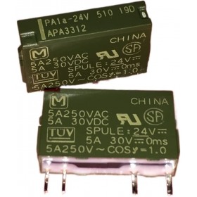 APA3312, PA1a-24V, 24VDC 5A SPST (1 Form A) Röle