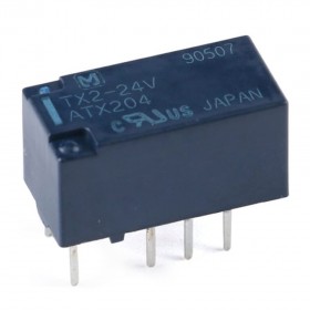 TX2-24V, 24VDC 2A DPDT (2 Form C) Telekom Röle