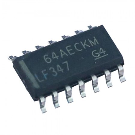 LF347D, LF347, 4-Ch 36V 3MHz SOIC-14 SMD Op-Amp