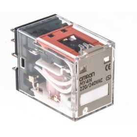 MY4N-220/240VAC, 220/240V 5A 4PDT (4 Form C) Röle