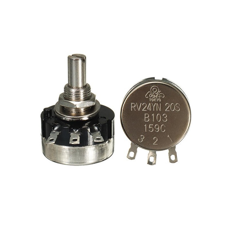 CenryKay 2 STKS RV24YN20S B103 10 K ohm Enkele Turn Carbon