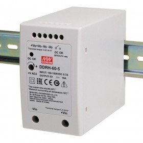 DDRH-60-48, 48VDC 1.25A Ray Montaj DC/DC Konvertör, Mean Well