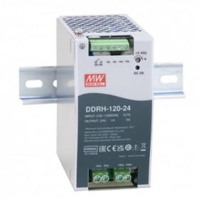 DDRH-120-24, 24VDC 5A Ray Montaj DC/DC Konvertör, Mean Well