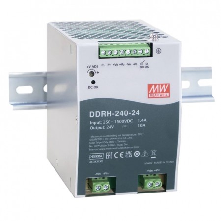 DDRH-240-12, 12VDC 16.7A Ray Montaj DC/DC Konvertör, Mean Well