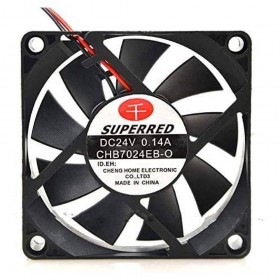 CHB7024EB-O, 70x70x20mm 24VDC 0.14A 2 Kablolu Fan