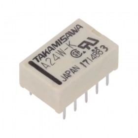 A24W-K, 24VDC 2A DPTD (2 Form C) Röle
