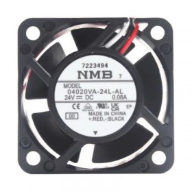04020VA-24L-AL-00, 40x40x20mm 24VDC 0.08A 3 Kablolu Fan