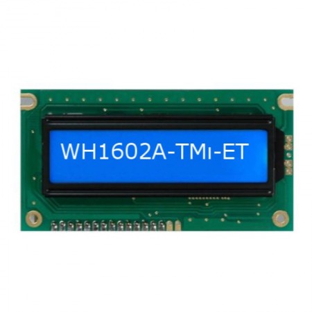 WH1602A-TMI-ET, 2x16 Karakter Mavi LCD