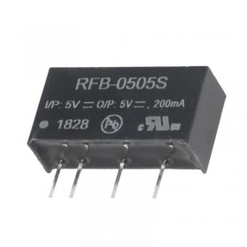 RFB-0505S, 5Vin 5Vout 200mA 1W SIP-7 DC/DC Konvertör