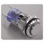 HBDS1-AGQ16H-11E/J/S/24V/B, 16mm IP67 Mavi Işıklı Metal Buton