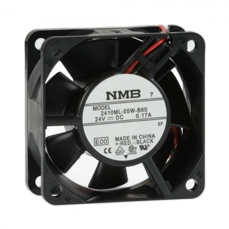 NMB 2410ML-05W-B60-E00, 60x60x25mm 24VDC 0.17A 2 PIN FAN, 2410ML-05W-B60