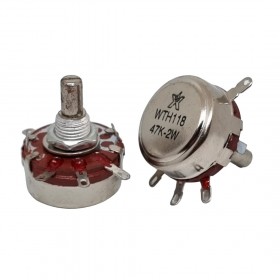 WTH118-2W-47K, 47K 2W Tek Turlu Potansiyometre
