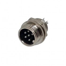 DX12F06P, 12mm 6 Pin Erkek Şase Tip Konektör