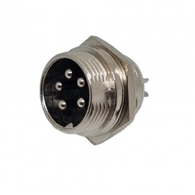 DX16F05P, 16mm 5 Pin Erkek Şase Tip Konektör