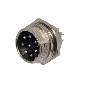 DX16F08P, 16mm 8 Pin Erkek Şase Tip Konektör