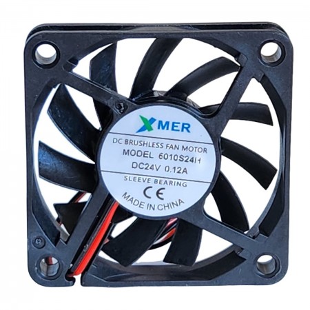 Xmer 6010S24I4, 60x60x10mm 24VDC 0.12A 4500rpm 2 Kablolu Fan