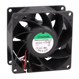 PMD2408PMB1-A(2).GN, 80x80x38mm 24VDC 9.6W 2 Kablolu Fan, PMD2408PMB1-A