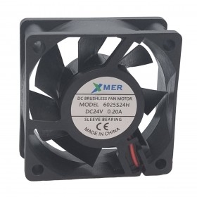 Xmer 6025S24H, 60x60x25mm 24VDC 0.20A 4000rpm 2 Kablolu Fan
