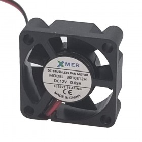 Xmer 3010S12H, 30x30x10mm 12VDC 0.09A 2 Kablolu Fan