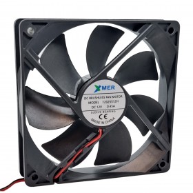Xmer 12025S12H, 120x120x25mm 12VDC 0.45A 3100rpm 2 Kablolu Fan