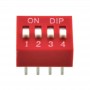 L-KLS7-DST-04-R-00, 25mA 24VDC SPST 4'lü DIP Switch