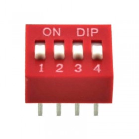 L-KLS7-DST-04-R-00, 25mA 24VDC SPST 4'lü DIP Switch