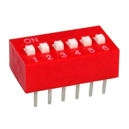DS-06, 25mA 24VDC SPST 6'lı DIP Switch, L-KLS7-DST-05-N-00
