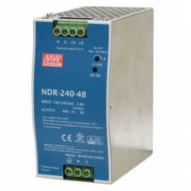 NDR-240-48, 48VDC 5.0A Ray Montaj Güç Kaynağı, MeanWell