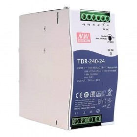 TDR-240-24, 24VDC 10A Trifaze Güç Kaynağı, Mean Well