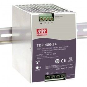 TDR-480-24, 24VDC 20A Trifaze Güç Kaynağı, Mean Well